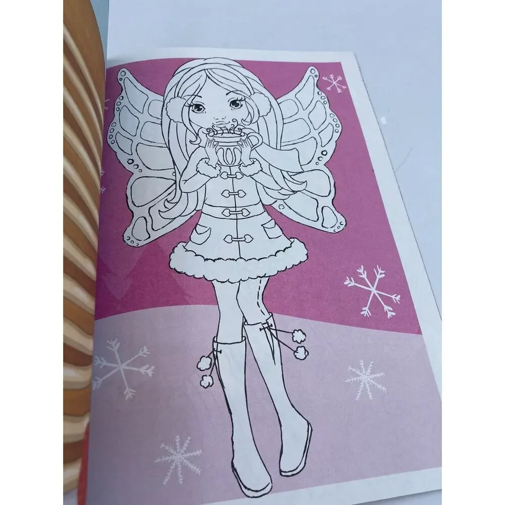 RARE COLOUR GIRL Doodle Colour Design HELLO SUMMER Book KIDS' Unused